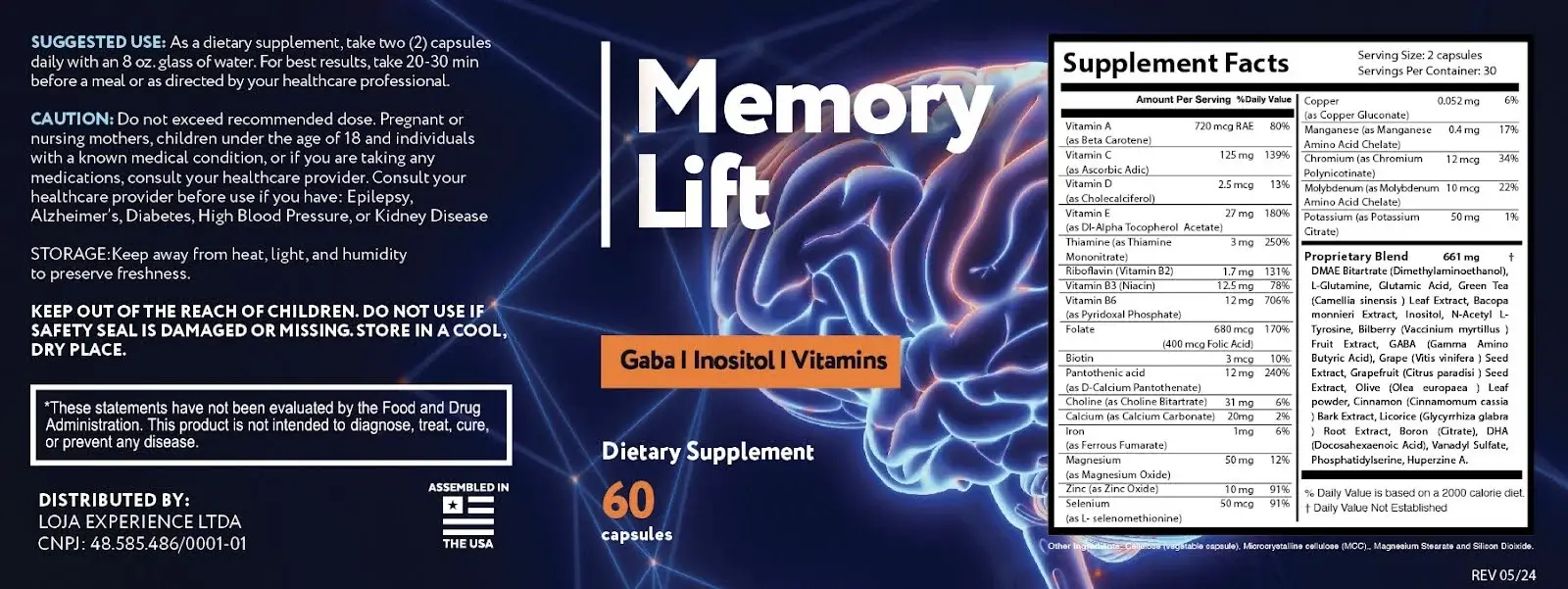 Memeory Lift label
