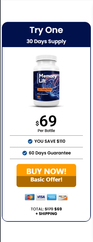 Memeory Lift price 1 bottle for $69