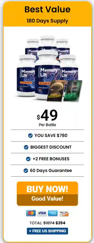 Memeory Lift Super Saver Pack: 6 Bottles for $294 ($49 per bottle)